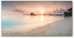  Wallmuralia. hu Akril üveg kép Beach maldív 100x50 cm 2 fogantyú