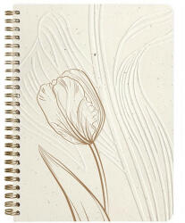 Clairefontaine Jegyzetfüzet Clairefontaine Tulip paper, spirálos, A/5, 14, 8x21cm, 74 lapos, pontozott (813068C)