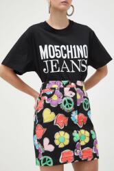 Moschino Jeans farmer szoknya fekete, mini, egyenes - fekete 40