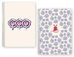 Clairefontaine Jegyzetfüzet Clairefontaine Moulin Rouge A/4, spirálos, 74 lapos, vonalas, vegyes minta (812435C) - papir-bolt