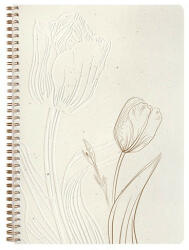 Clairefontaine Jegyzetfüzet Clairefontaine Tulip paper, spirálos, A/4, 21x29, 7cm, 74 lapos, pontozott (813065C)