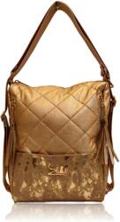  Zellia női válltáska/hátizsáká alakítható 22199 arany - steppelt - D2- (22684387-1)