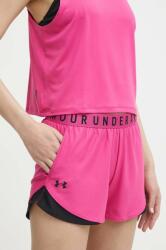 Under Armour edzős rövidnadrág Play Up 3.0 rózsaszín, nyomott mintás, közepes derékmagasságú - rózsaszín S - answear - 13 990 Ft