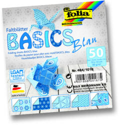  Folia origami papír "basics" 10x10cm kék 50ív (F464-1010)