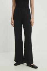 Answear Lab nadrág női, fekete, magas derekú egyenes - fekete S - answear - 34 990 Ft