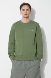 APC A. P. C. pamut melegítőfelső sweat item zöld, férfi, sima, COFBQ-H27608 - zöld L