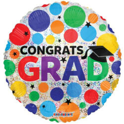 Kaleidoscope Ballagási lufi 18" 45cm Congrats Grad (LUFI323365)