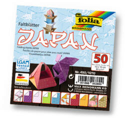  Folia origami papír"japan"10x10cm vegyes 50ív (F492-1010)