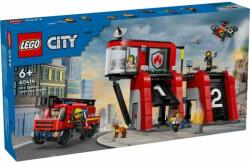 LEGO® City - Statia de pompieri cu camion de pompieri - 60414 (LEGO-60414) Figurina
