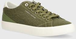 Tommy Hilfiger sportcipő TH HI VULC LOW SUMMER CVS zöld, férfi, FM0FM05056 - zöld Férfi 45