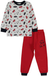 Civil Autós szürke-piros kisfiú pizsama (Méret 110-116)
