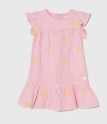 Guess gyerek pamutruha rózsaszín, mini, harang alakú - rózsaszín 105-112 - answear - 25 990 Ft