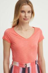 Sisley t-shirt női, narancssárga - narancssárga S