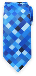 Willsoor Férfi nyakkendő kék árnyalatú pixel mintával 16799