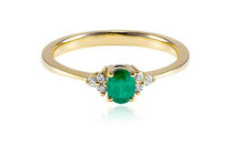 Moon Diamonds - Smaragd köves arany gyűrű 50-00000-1750F/54 (50-00000-1750F-54)