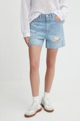 Calvin Klein Jeans farmer rövidnadrág női, sima, magas derekú, J20J222803 - kék 26