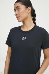 Under Armour t-shirt női, fekete - fekete XS