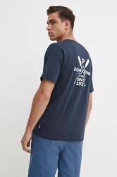 Pepe Jeans pamut póló CALLUM sötétkék, férfi, nyomott mintás, PM509370 - sötétkék M