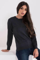 Legend World Wide LWL9188 Környakas Női pamut pulóver Legend World Wide, Dark Melange Grey-2XL (lwl9188dmg-2xl)