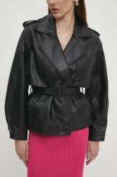 Answear Lab rövid kabát női, fekete, átmeneti - fekete XXL