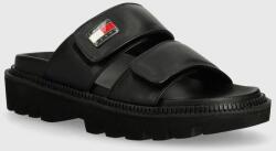 Tommy Jeans papucs TJW PUFFED SANDAL fekete, női, EN0EN02560 - fekete Női 40