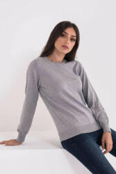 Legend World Wide LWL9188 Környakas Női pamut pulóver Legend World Wide, Light Melange Grey-3XL (lwl9188lmg-3xl)