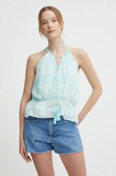 Pepe Jeans felső DAISY türkiz, női, sima, PL304821 - türkiz L