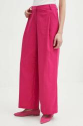 Medicine nadrág női, rózsaszín, magas derekú széles - rózsaszín XL - answear - 14 990 Ft