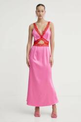 Never Fully Dressed ruha rózsaszín, maxi, harang alakú - rózsaszín M - answear - 46 990 Ft