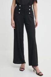 Lauren Ralph Lauren nadrág női, fekete, magas derekú egyenes, 200807573 - fekete XL