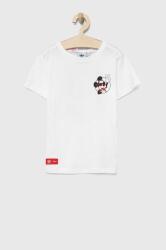 Adidas gyerek pamut póló Disney HF7576 fehér, nyomott mintás - fehér 170