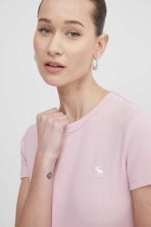 Abercrombie & Fitch t-shirt női, rózsaszín - rózsaszín L