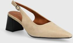 Vagabond Shoemakers magassarkú cipő velúrból ALTEA bézs, magassarkú, nyitott sarokkal, 5740-440-11 - bézs Női 36