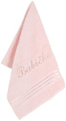 BellaTEX Prosop frotir cu broderie Babička roz, 50 x 100 cm, roz Prosop