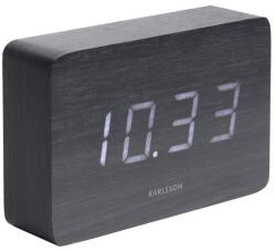 Karlsson Ceas de masă de design cu alarmă , Karlsson 5653BK, 15 x 10 cm