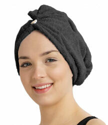4home Uscare rapidă terry păr turban negru