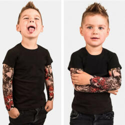 BabyJem Tricou copii negru cu tatuaj (marime: 90, model: model a)