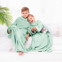DecoKing Pătură de decorare cu mâneci Lazy Kids mentă , 90x 105 cm Patura