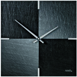 AMS Ceas de perete AMS 9520 din ardezie de design, 30 x 30 cm
