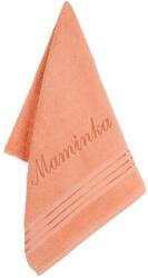 BellaTEX Prosop frotir cu broderie Maminka salmon, 50 x 100 cm, somon Prosop