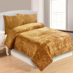4-Home Lenjerie de pat inclusă micro pluș Symbol miere , 140 x 200 cm, 70 x 90 cm