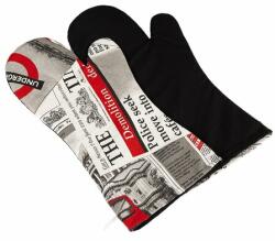 Bellatex Mănuși pentru grătar Ziar roșu/negru , 22x 46 cm, 2 buc
