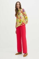 Medicine nadrág női, rózsaszín, magas derekú széles - rózsaszín XL - answear - 15 990 Ft
