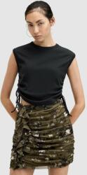 AllSaints blúz pamutból SONNY TANK fekete, női, sima, W025JA - fekete 40