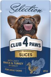 Club4Paws Premium Nedves kutyaeledel - Kacsa és pulyka mártásban 12x85g