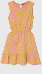 United Colors of Benetton gyerek pamutruha rózsaszín, mini, harang alakú - rózsaszín 150 - answear - 8 390 Ft