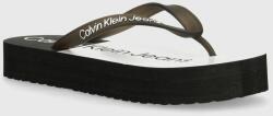 Calvin Klein Jeans flip-flop BEACH SANDAL FLATFORM MONOLOGO fekete, női, platformos, YW0YW01617 - fekete Női 38