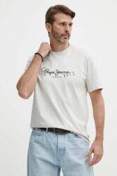 Pepe Jeans t-shirt CAMILLE szürke, férfi, nyomott mintás, PM509373 - szürke S