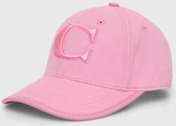 Coach pamut baseball sapka rózsaszín, nyomott mintás - rózsaszín XS/S