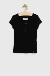 Abercrombie & Fitch gyerek póló fekete - fekete 134-140